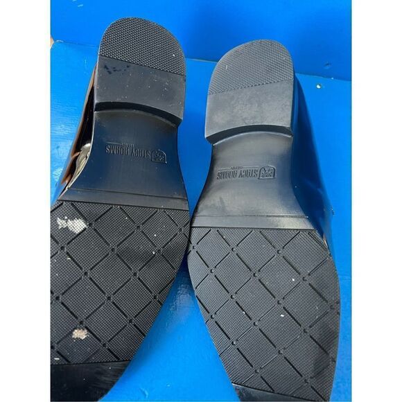 Stacy Adams Phoenix Tassel Slip On Tuxido Shoes Black Patent Leather 21011-004 s - Picture 5 of 7